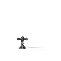 Deck-mount bath faucet handle trim with Cross design