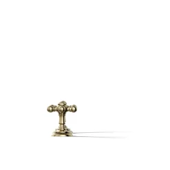 Deck-mount bath faucet handle trim with Cross design