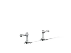 Deck-mount bath faucet handle trim with Lever design