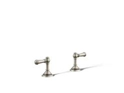 Deck-mount bath faucet handle trim with Lever design