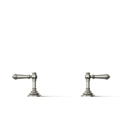 Deck-mount bath faucet handle trim with Lever design