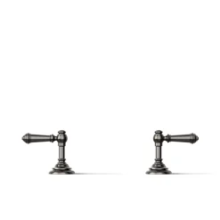 Deck-mount bath faucet handle trim with Lever design