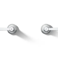 Deck-mount bath faucet handle trim with Lever design