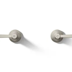 Deck-mount bath faucet handle trim with Lever design