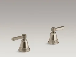 Deck-mount bath faucet handle trim with Lever design