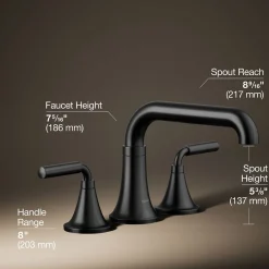 Deck-mount bath faucet trim