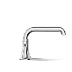Deck-mount bath faucet trim