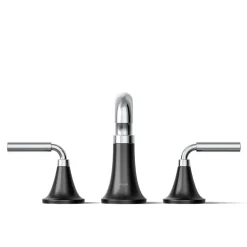 Deck-mount bath faucet trim