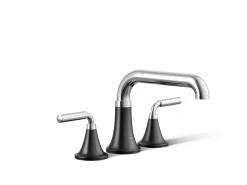Deck-mount bath faucet trim