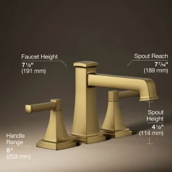 Deck-mount bath faucet trim