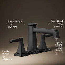 Deck-mount bath faucet trim