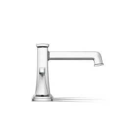 Deck-mount bath faucet trim