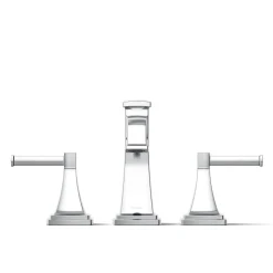 Deck-mount bath faucet trim