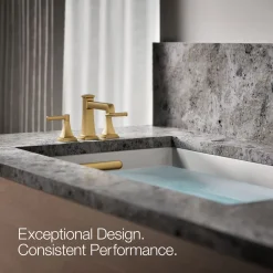 Deck-mount bath faucet trim