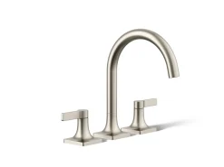 Deck-mount bath faucet trim