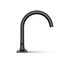 Deck-mount bath faucet trim
