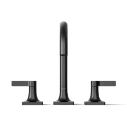Deck-mount bath faucet trim