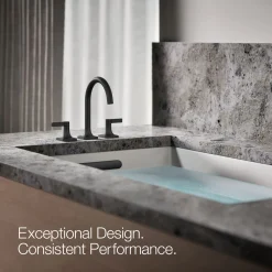 Deck-mount bath faucet trim