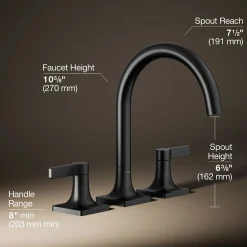 Deck-mount bath faucet trim