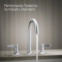 Deck-mount bath faucet trim