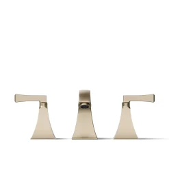 Deck-mount bath faucet trim