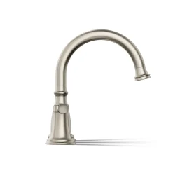 Deck-mount bath faucet trim