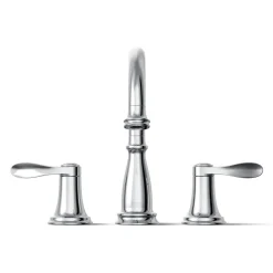 Deck-mount bath faucet trim