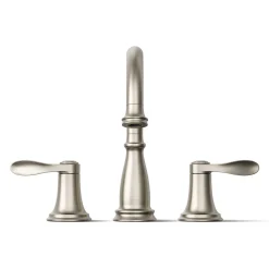 Deck-mount bath faucet trim