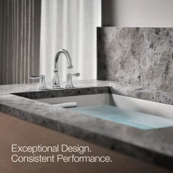 Deck-mount bath faucet trim