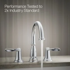Deck-mount bath faucet trim