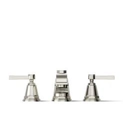 Deck-mount bath faucet trim