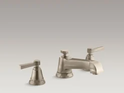 Deck-mount bath faucet trim