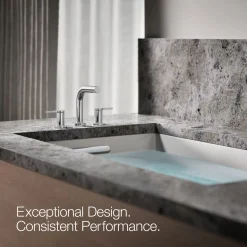 Deck-mount bath faucet trim