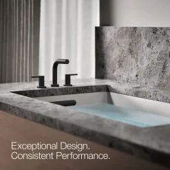 Deck-mount bath faucet trim