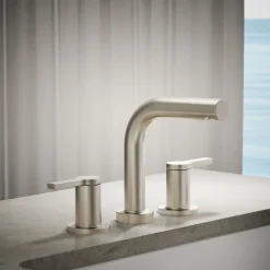 Deck-mount bath faucet trim