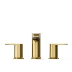Deck-mount bath faucet trim