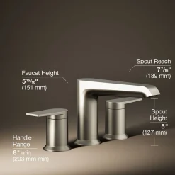 Deck-mount bath faucet trim