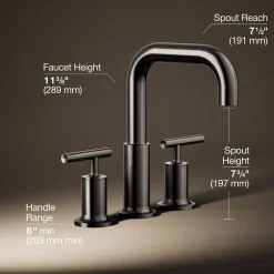 Deck-mount bath faucet trim with Lever handles