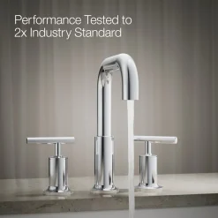 Deck-mount bath faucet trim with Lever handles