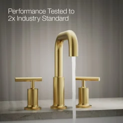 Deck-mount bath faucet trim with Lever handles