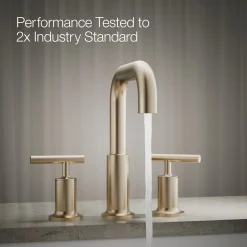 Deck-mount bath faucet trim with Lever handles