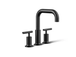 Deck-mount bath faucet trim with Lever handles