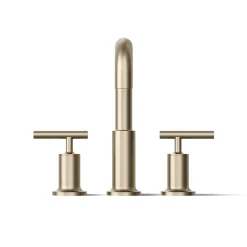 Deck-mount bath faucet trim with Lever handles