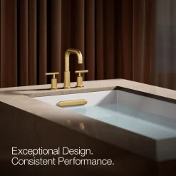 Deck-mount bath faucet trim with Lever handles