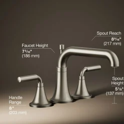 Deck-mount bath faucet trim with diverter