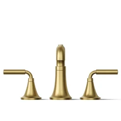Deck-mount bath faucet trim with diverter