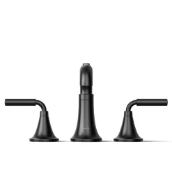 Deck-mount bath faucet trim with diverter