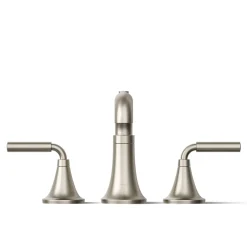 Deck-mount bath faucet trim with diverter