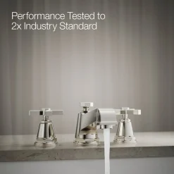 Deck-mount bath faucet trim with cross handles