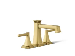 Deck-mount bath faucet trim with diverter